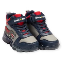 Bull Boys Sneaker Ημιμποτάκι Με Φωτάκια T-Rex DNAL2201 Γκρι Μπλε