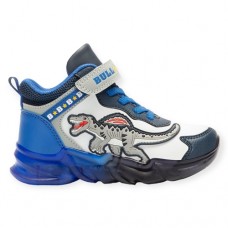 Bull Boys Sneaker Ημιμποτάκι Με Φωτάκια Spinosauro DNAL3390 Λευκό Μπλε