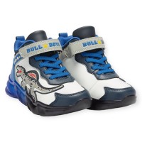 Bull Boys Sneaker Ημιμποτάκι Με Φωτάκια Spinosauro DNAL3390 Λευκό Μπλε