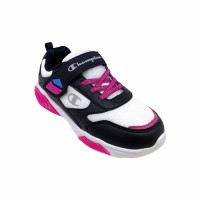 Champion ΜΕ ΦΩΤΑΚΙΑ Low Cut Sneaker WAVE B PS Λευκό Μαύρο Φούξια