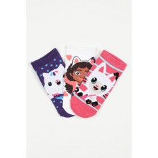 Disney Κάλτσες Gabby EZ06010 Φούξια Λευκή Μωβ Disney Κάλτσες Gabby EZ06010 Φούξια Λευκή Μωβ