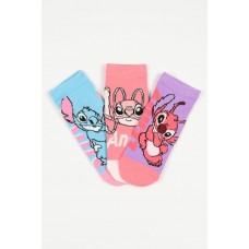 Disney Κάλτσες Stitch EZ06018 Φούξια Λιλά Γαλάζιο Disney Κάλτσες Stitch EZ06018 Φούξια Λιλά Γαλάζιο