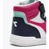 Diadora Sneaker Μποτάκι Raptor Mid PS Λευκό Μπλε Φούξια