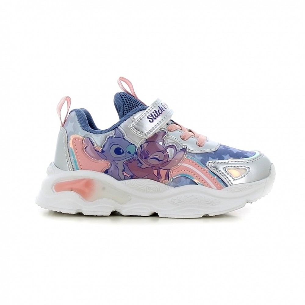 Lilo & Stitch Sneaker Με Φωτάκια LS002825 Ασημί Ροζ Γαλάζιο Lilo & Stitch Sneaker Με Φωτάκια LS002825 Ασημί Ροζ Γαλάζιο