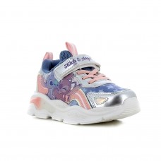 Lilo & Stitch Sneaker Με Φωτάκια LS002825 Ασημί Ροζ Γαλάζιο