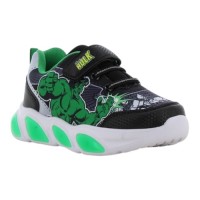 Disney Sneaker ΜΕ ΦΩΤΑΚΙΑ Hulk MC000735 Μαύρο Πράσινο