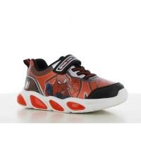 Marvel Spiderman Sneaker ΜΕ ΦΩΤΑΚΙΑ SP014135 Μαύρο Κόκκινο