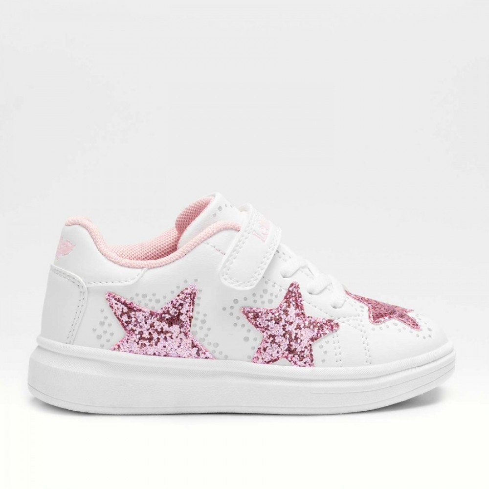 Lelli Kelly Sneaker LK7828 Glimmer Λευκό Ροζ