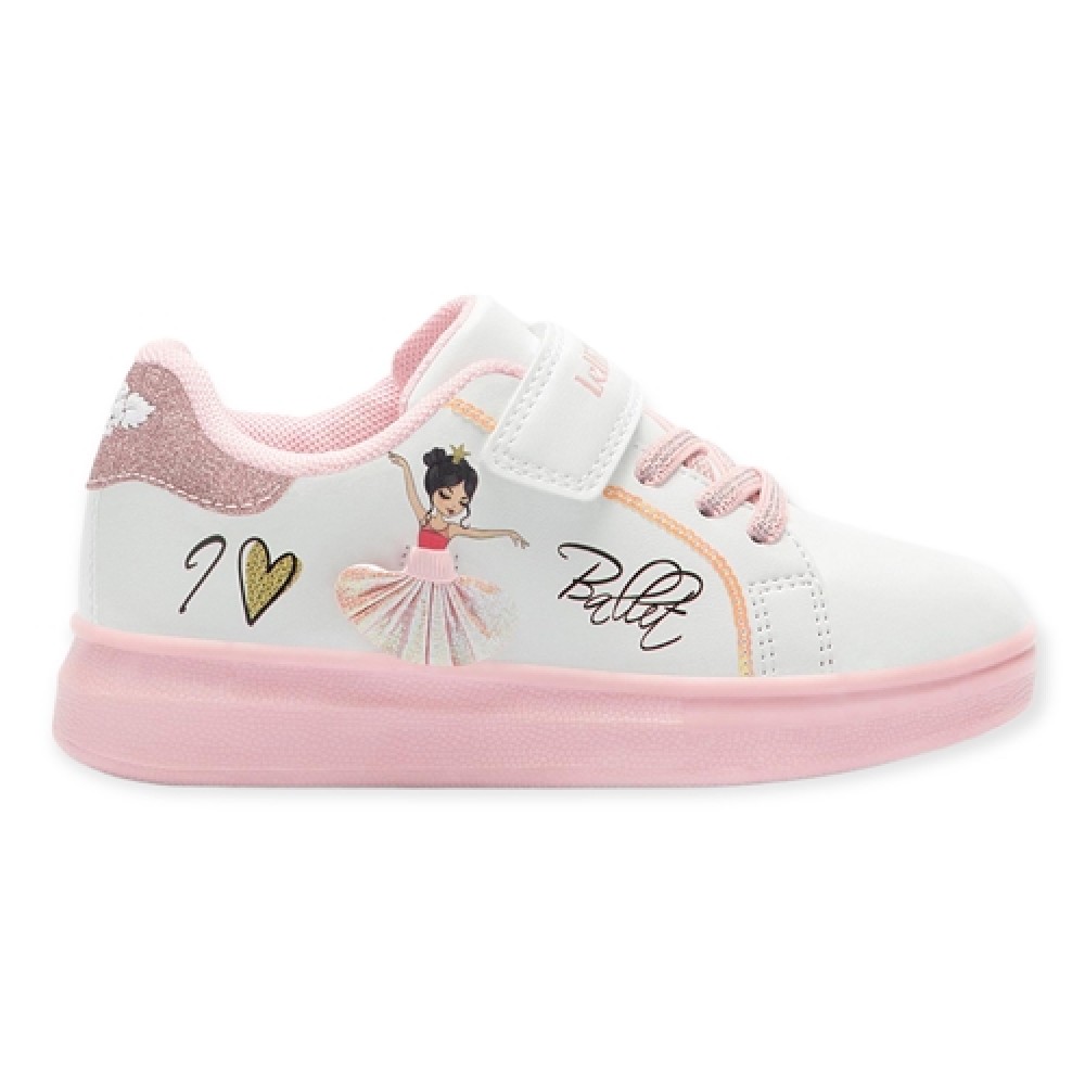 Lelli Kelly Sneaker MILLE STELLE LKAA2280 Λευκό Ροζ