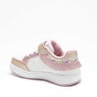 Lelli Kelly Sneaker ΜΕ ΦΩΤΑΚΙΑ FRANGETTA MIX LUCI LKAL8054 Λευκό Rose Gold