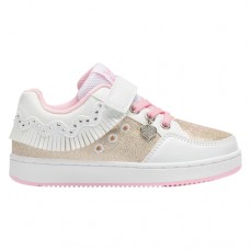 Lelli Kelly Sneaker Με Φωτάκια Frangetta Mix LKAL8058-BIOR Λευκό Χρυσό