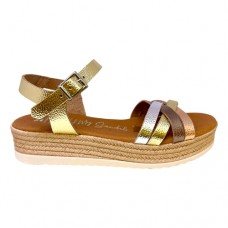 Oh my Sandals Πέδιλο 5770 Μπρονζέ