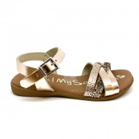 Oh! my Sandals 4265 Nude Combi Πέδιλα