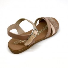 Oh! my Sandals 4268 Μπεζ Χρυσό Πέδιλα