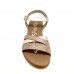 Oh! my Sandals 4268 Μπεζ Χρυσό Πέδιλα