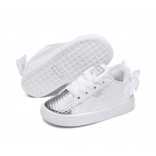 Puma Basket Bow Coated Glam AC PS 368984 01 Λευκό Αθλητικά Casual Sneakers