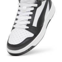 Puma Sneaker Rebound V6 Mid Jr 393831 01 Λευκό Μαύρο