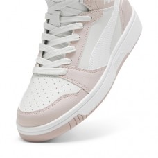 Puma Sneaker Μποτάκι Rebound V6 Mid Jr 393831 20 Λευκό Ροζ