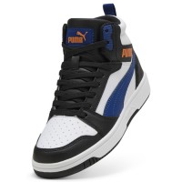 Puma Sneaker Rebound V6 Mid Jr 393831 31 Λευκό Μαύρο Μπλε