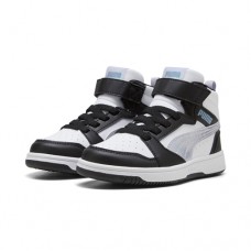 Puma Sneaker Rebound V6 Mid Space Belle AC+ PS 402770 02 Λευκό Μαύρο Λιλά Puma Sneaker Rebound V6 Mid Space Belle AC+ PS 402770 02 Λευκό Μαύρο Λιλά
