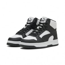 Puma Μποτάκι Rebound Slam Mid Jr 408800 01 Λευκό Μαύρο Puma Μποτάκι Rebound Slam Mid Jr 408800 01 Λευκό Μαύρο