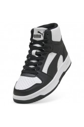 Puma Μποτάκι Rebound Slam Mid Jr 408800 01 Λευκό Μαύρο
