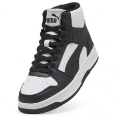 Puma Μποτάκι Rebound Slam Mid Jr 408800 01 Λευκό Μαύρο