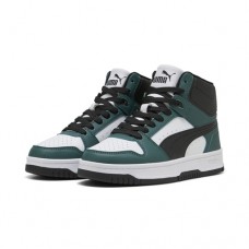 Puma Μποτάκι Rebound Slam Mid Jr 408800 05 Λευκό Πράσινο Μαύρο Puma Μποτάκι Rebound Slam Mid Jr 408800 05 Λευκό Πράσινο Μαύρο