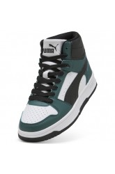 Puma Μποτάκι Rebound Slam Mid Jr 408800 05 Λευκό Πράσινο Μαύρο