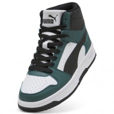 Puma Μποτάκι Rebound Slam Mid Jr 408800 05 Λευκό Πράσινο Μαύρο