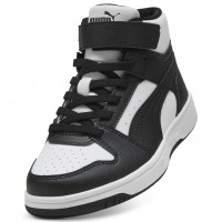 Puma Μποτάκι Rebound Slam Mid PS 408801 01 Λευκό Μαύρο