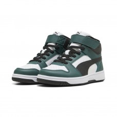 Puma Μποτάκι Rebound Slam Mid Inf 408802 05 Λευκό Πράσινο Μαύρο