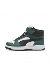 Puma Μποτάκι Rebound Slam Mid Inf 408802 05 Λευκό Πράσινο Μαύρο