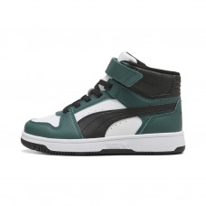 Puma Μποτάκι Rebound Slam Mid PS 408801 05 Λευκό Πράσινο Μαύρο