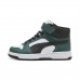 Puma Μποτάκι Rebound Slam Mid Inf 408802 05 Λευκό Πράσινο Μαύρο