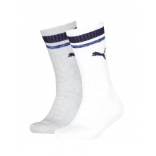 Puma Κάλτσες Heritage Stripe Crew 947227 2P Λευκό 