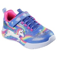 Skechers Sneaker Με Φωτάκια Unicorn Bungee 302298L_BLMT Μπλε  Multi