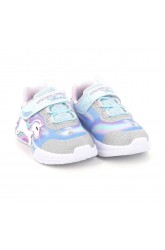 Skechers Sneaker Με Φωτάκια Unicorn Chaser 302298N_SMLT Ασημί Γαλάζιο Λιλά