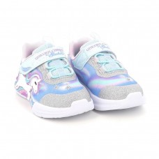 Skechers Sneaker Με Φωτάκια Unicorn Chaser 302298N_SMLT Ασημί Γαλάζιο Λιλά