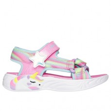 Skechers Πέδιλο Με Φωτάκια Unicorn Dreams 303107L_PKMT Ροζ