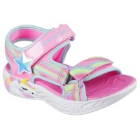 Skechers Πέδιλο Με Φωτάκια Unicorn Dreams 303107L_PKMT Ροζ