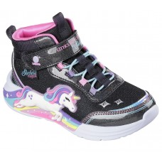 Skechers Sneaker Μποτάκι Με Φωτάκια 303302L_BKMT Μαύρο