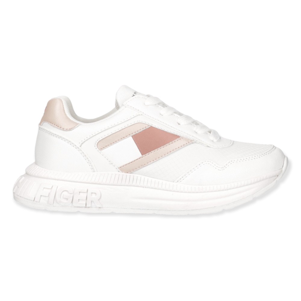 Tommy Hilfiger Low Cut Lace Up Sneaker T3A4-32167-0733 Λευκό Ροζ