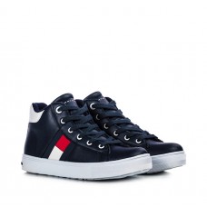 Tommy Hilfiger High Top Lace-Up Sneaker T3B4-30925-1031800 Μπλε Μποτάκια Casual